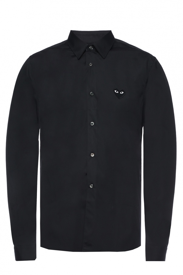 Black Logo appliqued classic shirt Comme des Garcons Play Vitkac Australia